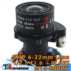 Parts 5MP Varifocal CCTV 622 mm LENS D14 MOURNIER Vue longue distance avec zoom motorisé et focus + 5MP IR Cut pour une caméra AHD / IP 5MP