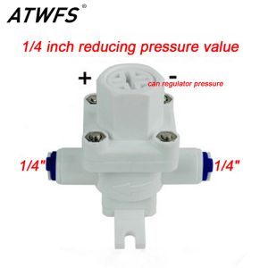 Pièces ATWFS PRESSION PRESSION RO PURIFICATION POUR PIEAUX PIÈCES PRESSION CURT PRESSION 1/4 '' VALVE DE RÉGULATEUR DE CONNECTION