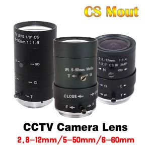 Pièces de haute qualité 550 mm 660 mm 2,812 mm Megapixel Varifocal Lens Manual Focus CS CS Mont CCTV Lens pour la caméra de sécurité CCTV