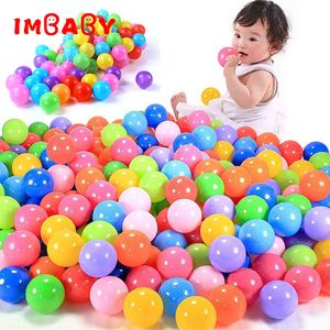 Ballons de fête 100200pcs 5.5cm Balls Pool Balls Soft Plastic Ocean Ball For Playpen Colorful Soft Stress Air Juggling Balls Sensory Baby Toy 230803