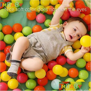 Globos de fiesta Imbaby Balls For Playpen Kids Park Ball Ocean Dry Pool Baby Playground 50/100Pcs 5.5 / 7Cm Childrengift Colorf Smooth D Dho37