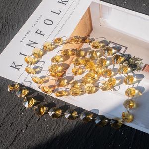Décoration de fête 0,5 / 1 mètre Guirlande Strand Bague en or Suspendu Rideau de perles de verre de cristal Chaînes de diamant Arbre de mariage Centre de table Décor