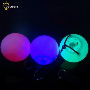 Decoración de la fiesta 1 par = 2 piezas que venden bolas profesionales RGB LED POI lanzado Vientre Nivel Danza Nivel Mano Etapa de mano Accesorios de rendimiento