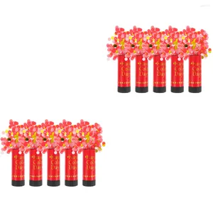 Décoration de fête 10 tubes d'accessoires décoratifs de canons colorés romantiques