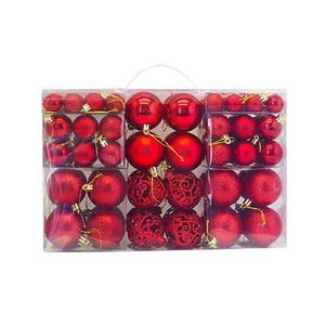 Décoration de fête 100pcs / s Festivals Boules de Noël Décorations Suspendues Coffret Cadeau de Noël 3-6CM Pour Portes Décoratives Étagères Home DecorParty