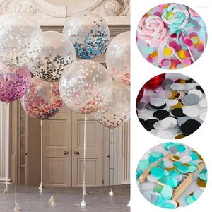 Decoración de fiesta 10 g / bolsa Accesorios de bricolaje para niños Boda Puntos rosados ​​Cumpleaños Confeti redondo Papel de tejido Relleno Globos Decoraciones