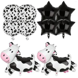 Décoration de fête 10pcs Ballous de vache Ballons Animal Ballon Carton Animaux Mylar Shape Anniversaire pour Baby Shower