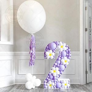 Décoration de fête 119pcs Purple blanc jaune macaron latex ballons Garland Arch Kit d'anniversaire de mariage anniversaire de la Saint-Valentin décor