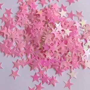 Décoration de fête 15g irisé grand trou d'étincelle étoile paillettes rose confettis 20mm paillettes bricolage à la main pour coudre accessoire décor