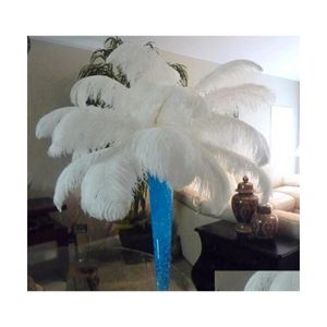 Décoration de fête 1820 pouces 4550cm Plumes de plumes d'autruche blanches pour pièce maîtresse de mariage Décor d'événement Festive Drop Livraison Maison Jardin S Dhhwo