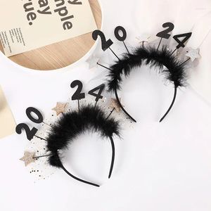 Décoration de fête 2024 Halloween Decotaions Prom Droucher Hairband Permized Feather Sequins Star Headwear accessoires