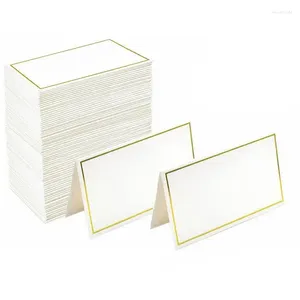 Décoration de fête 25/50pcs feuille blanche estampage nom de marque mariage cartes de placement de siège haut de gamme Table de voeux