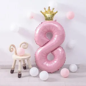 Decoración de fiesta Globos con números de cumpleaños de 40 pulgadas Decoraciones de princesa Globos gigantes para niñas