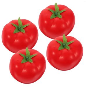 Décoration de fête 4pcs modèle de légumes artificiels fausse mousse tomate po accessoires