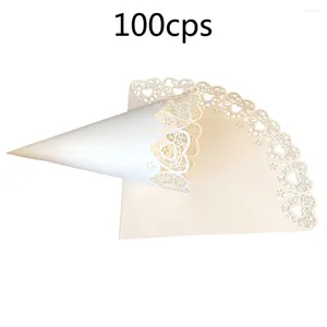 Décoration de fête 50/100pcs accessoire d'événement facile à utiliser confettis cône papier fleurs dispersées gain de place léger maison tube de fleurs bricolage