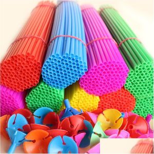 Décoration de fête du support de ballon Stick Colorf PVC TILS Sticks avec coupe d'anniversaire Cup Accessoires Drop livraison Home Garden Festive Dhcih