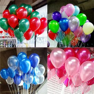 Decoración de fiesta Globos de cumpleaños Globo de látex de colores surtidos de 10 pulgadas para bodas y cualquier evento Bolas de aire de juguete para niños RH41010