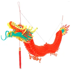 Décoration de fête Dragon chinois Festival de papier année guirlande lanterne lanternes suspendues automne ornements 3D décor printemps