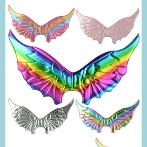 Party Decoration Cosplay Wing Halloween Bat Dinosaur Dragon Wings Festival Rainbow Metlic Couleur Fitend jouer Costume Costume
