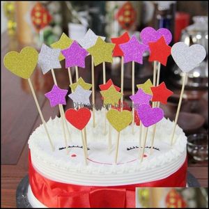 Decoración de fiesta Cute Star Cake Topper Cumpleaños Baby Shower Decoraciones Niños Niñas Niños Evento de boda Favores de fiesta Suministros 0 6Lh Dd Dhbgs