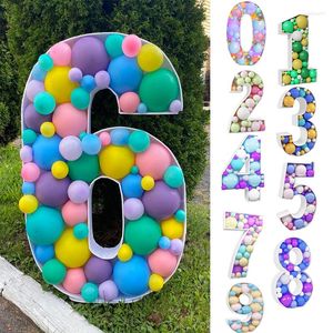 Décoration de fête bricolage 73 cm grand numéro 1 2 3 ballon remplissage boîte support Jungle/anniversaire bébé douche décor