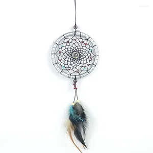 Décoration de fête DIY Small Feather Handmade Dream Catcher Porte murale Ornement suspendu