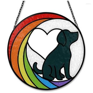 Party Decoration Dog Memorial Cadeaux Vétage taché de vitraux suspendus pour les amoureux PET présent