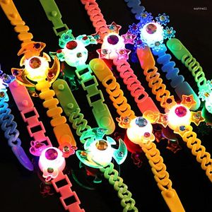 Decoración de fiestas Glow Bracelet para pulseras fluorescentes Festivales Accesorios Baby Led Rave Regalo