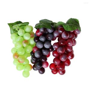 Decoración de fiesta Uvas Fruta Artificial Realista Racimos Pretender Juguetes Vinesbunch Adorno decorativo Simulación falsa Paquetes de racimo