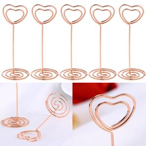 Support de décoration de fête Supports de table Poplace Stand Numéro Clip Nom Image Menu Clips Mariage Memoheart Papier Note En Forme De Signe Partyshape