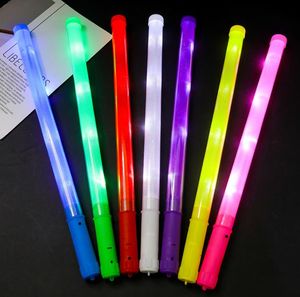 Décoration de fête LED Glow Stick Lampe de poche Light up Clignotant Sticks Wand for Party-Concert Event Cheer Atmosphere props Enfants Jouets parfait prix cadeau SN6828