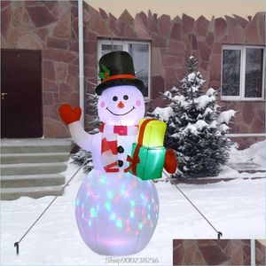 Decoración de fiesta LED iluminado inflable muñeco de nieve bomba de aire modelo Airblown muñecas juguetes cumpleaños Navidad S29 20 Dropshipparty Drop D Dhrhh