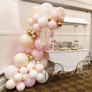 Décoration de fête Macaron Rose Blanc Grands Ballons En Latex 5-36 Pouces Anniversaire De Mariage Saint Valentin Joyeux Anniversaire Décor Hélium Globals