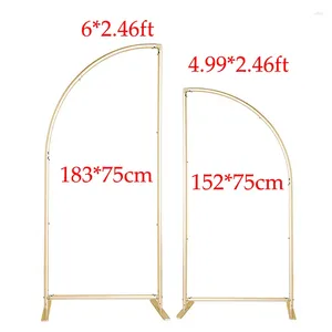 Party Decoration Metal Half Arch Back Stand Combo Golden Duo Birthday Marder Moon Floral Frame Arbor Affichage