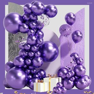 Party Decoration Metallic Purple Balloons Arch Garland Kit Confetti Balloon Baby Shower 1st Birthday Ballon Mariage DÉCOR