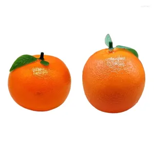 Paquete de decoración de fiesta de 6 suministros de Frutas de plástico naranja artificiales decoraciones falsas para el hogar Dropship