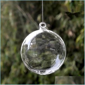 Décoration de fête Décoration de fête 64Pcs / Pack Diamètre est de 8 cm Boule de Noël de petite taille Globe en verre transparent El School Homeindustry Dhu1J
