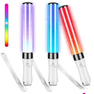 Décoration de fête Décoration de fête LED Glow Sticks 15 Color Flashing Light Mticolor 2 Modes Bright for Festivals Rave Birthday Concert DHWQ2