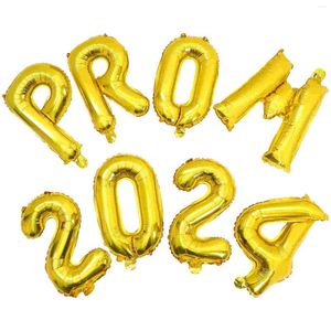 Party Decoration Prom 2024 Balloons Golden Banner 40cm Mylar Letter Sign Graduation