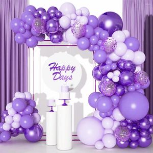 Party Decoration Purple Balloon Garland Arch Kit Joyeux anniversaire Girl Girl Baby Shower Latex Balon Balons Balons