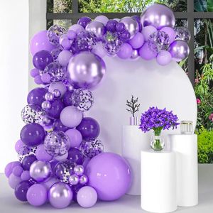 Party Decoration Purple Balloons Garland Arch Kit Latex Ballon Ballon Mariage Anniversaire Kid