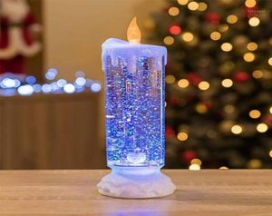 Décoration de fête Couleur rotative Smuisant paillettes LED Romantic Crystal Candle Lumière 300 ml de bougies Lights sans flamme sans flicke5210047