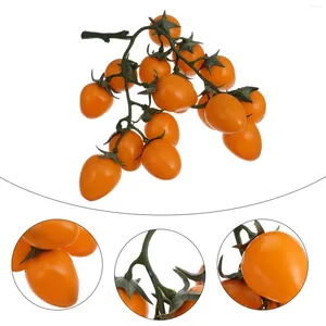 Décoration de fête des brochettes de fruits simulés en mousse faux accessoires de tomates cerises modèles fruits artificiels décoration plante de bureau en plastique