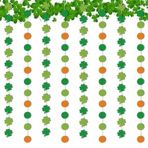 Decoración de fiestas Tema de San Patricio Shamrock Shape Round Pull Strip Striping Supplies