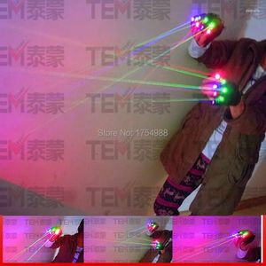 Party Decoration Guantes de la etapa DJ Club Show láser con guantes RGB de 7 piezas (3pcs Green 2pcs Red Violet Blue) Navidad