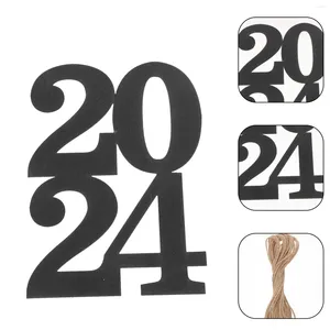 Vase de décoration de fête, étiquette de remise de diplôme, ornement de bouteille, étiquettes découpées, papier de découpage de fleurs, 2024