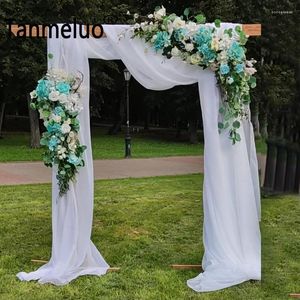 Décoration de fête Arche De Mariage Drapé Tissu Blanc Mousseline De Soie Matériel Toile De Fond Rideau Tulle Pour Cérémonie Réception DIY Swag Panneau