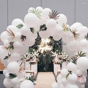 Décoration de fête blanc rond mat pur ballons mariage anniversaire bébé douche Latex hélium ballon DecoratioParty