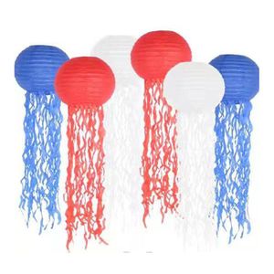 Décoration De Fête En Gros Jelly Fish Lanternes En Papier Lanterne Suspendue Pour Le Thème De La Sirène Sous La Mer Océan Décorations D'anniversaire Drop Dh90W