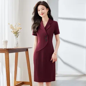 Vestidos de fiesta est Spring Summer Elegant Styles for Women Business Work Work Office Damas Professional Vestidos Tops Slim Hips